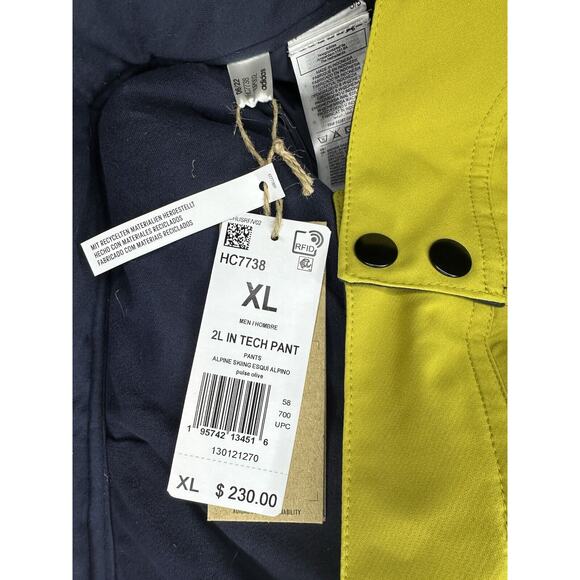 Adidas Mens XL Pants Terrex 2 Layer Insulated Snow Tech Tracksuit Bottoms HC7738 - Picture 4 of 6